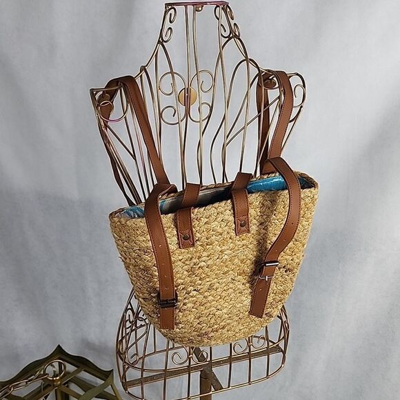 Beach Towel Holder Satchel Picnic Backpack Cooler Euro Summer  Break - Picture 5 of 14